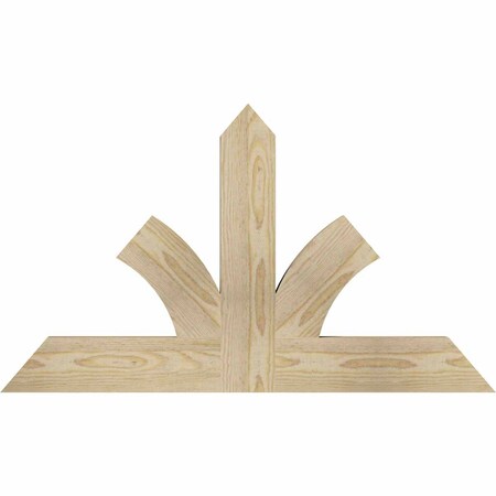 Ekena Millwork Richland Rough Sawn Timber Gable Bracket, Douglas Fir, 36"W x 21"H x 2"D x 4"F, 14/12 Pitch GBW036X21X0204RIC00RDF